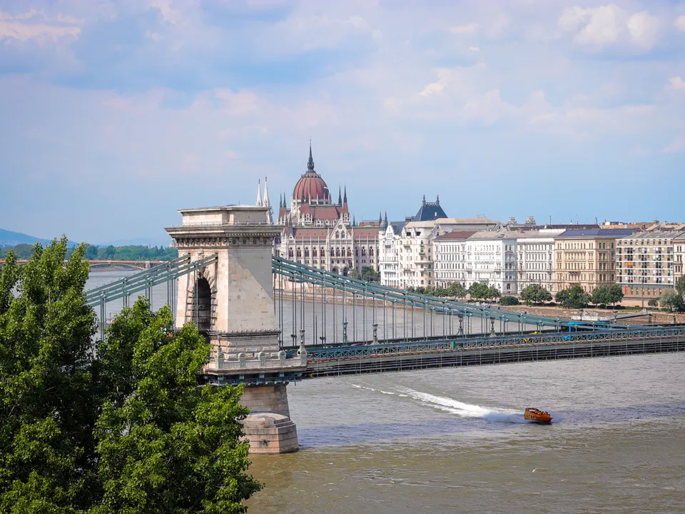 Цепной мост, Дунай и парламент